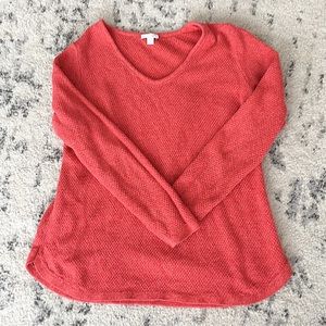 J Jill coral knit sweater